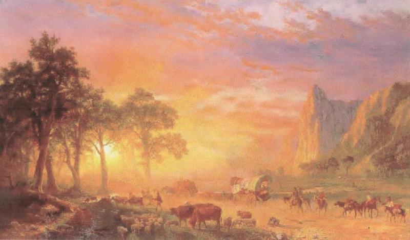 Albert Bierstadt The Oregon Trail oil painting image